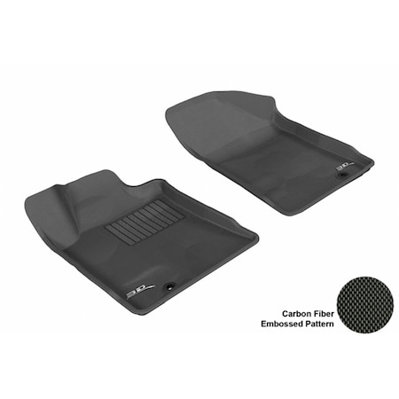 3D Maxpider NISSAN MAXIMA 2009-2013 KAGU BLACK R1 Floor Mat L1NS03011509